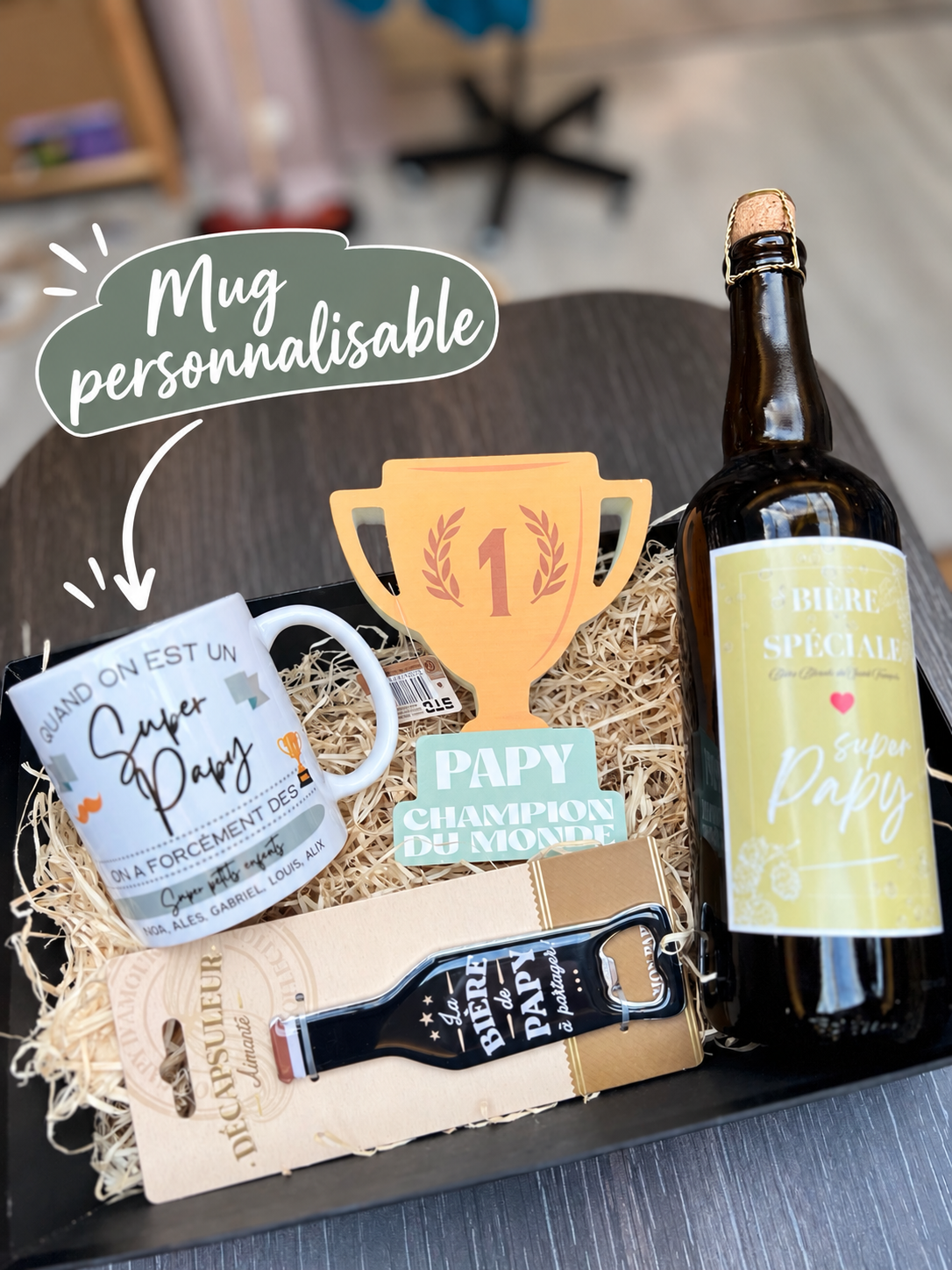 Coffret papy mug personnalisé