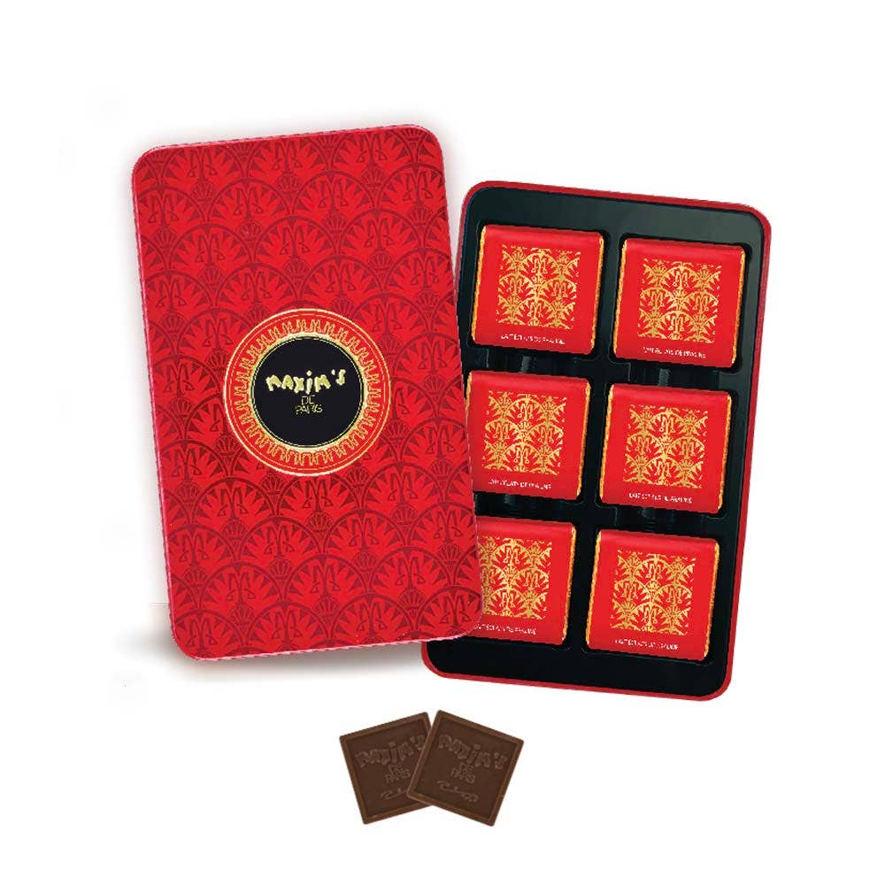 Plumier métal 12 carrés de chocolat au lait - 48 g