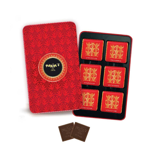 Plumier métal 12 carrés de chocolat au lait - 48 g