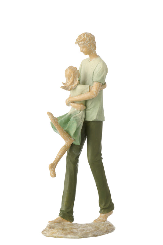 Statue père et fille