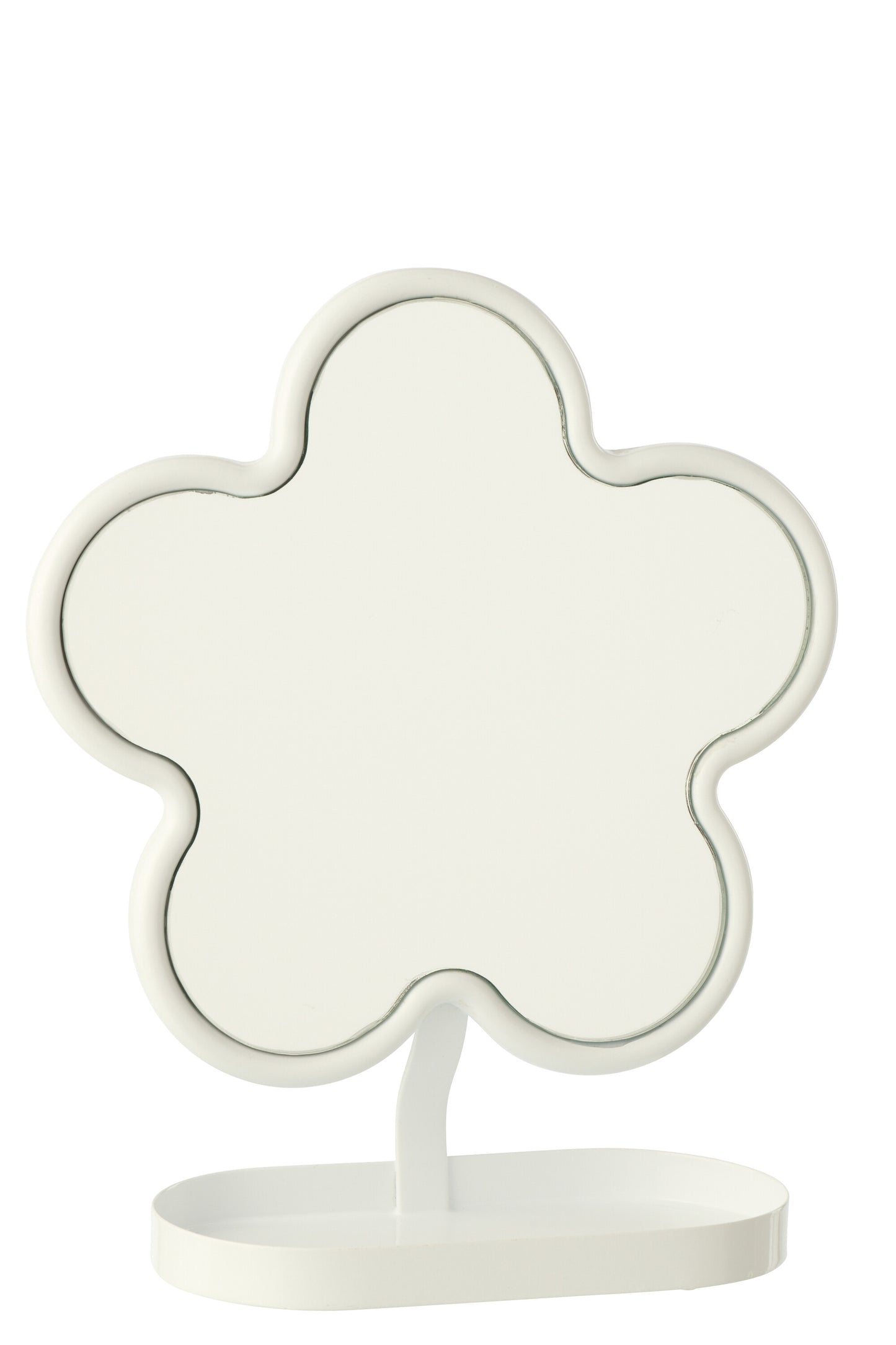 Miroir à poser fleur blanc