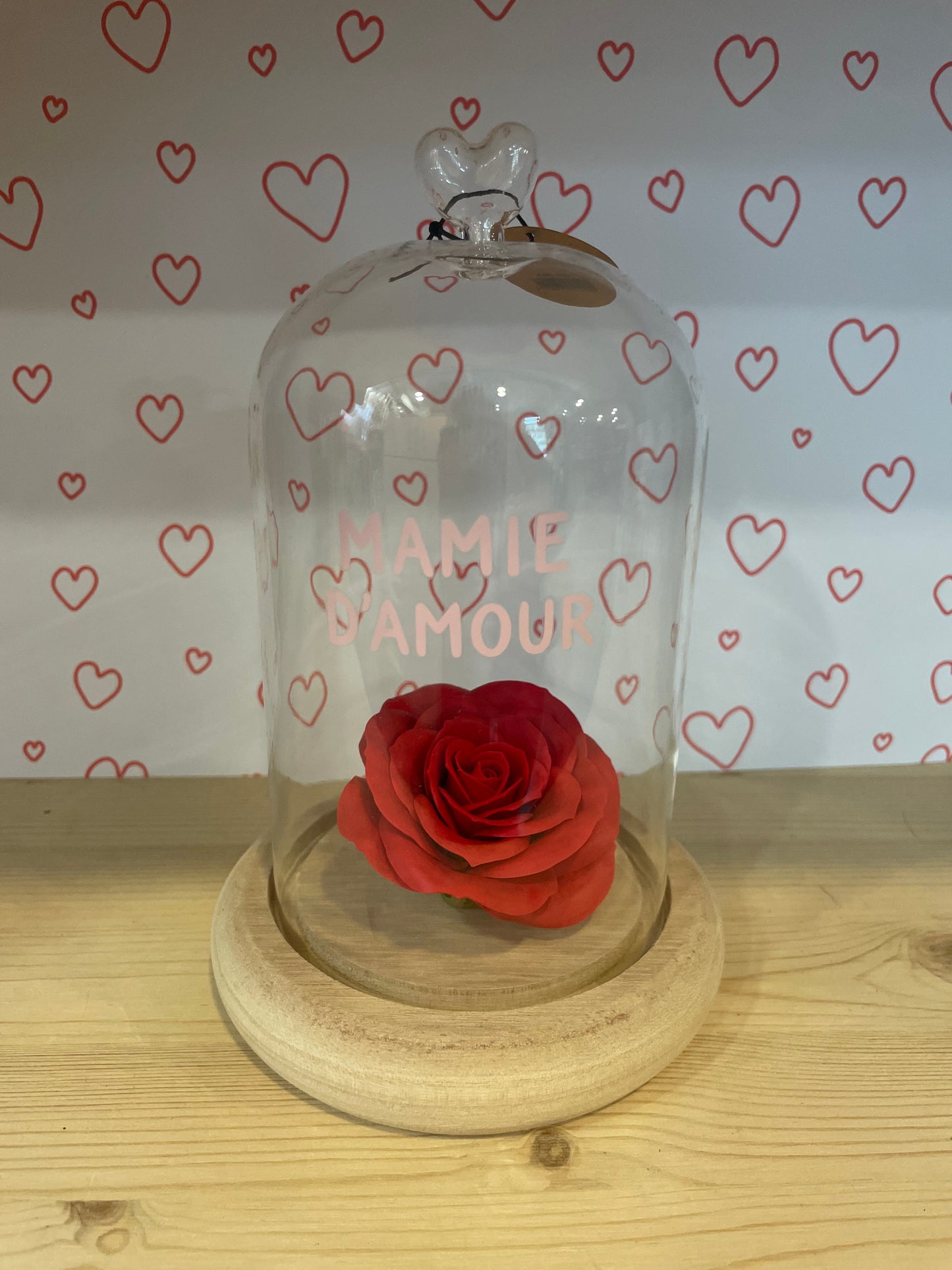 Cloche avec rose personnalisée