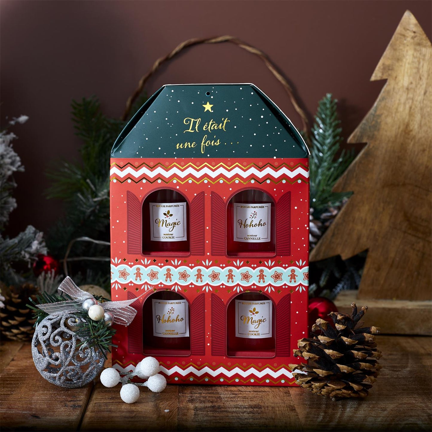 COFFRET 4 BOUGIES DE NOËL