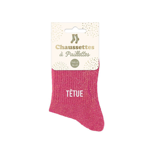 Chaussettes Courtes Paillettes Têtue