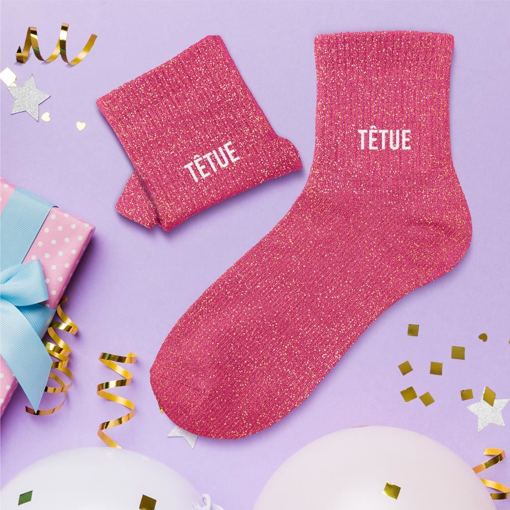 Chaussettes Courtes Paillettes Têtue