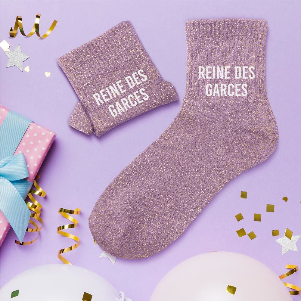 Chaussettes Courtes Paillettes Reine Des Garces