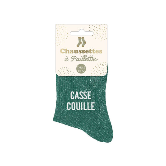 Chaussettes Courtes Paillettes Casse Couille