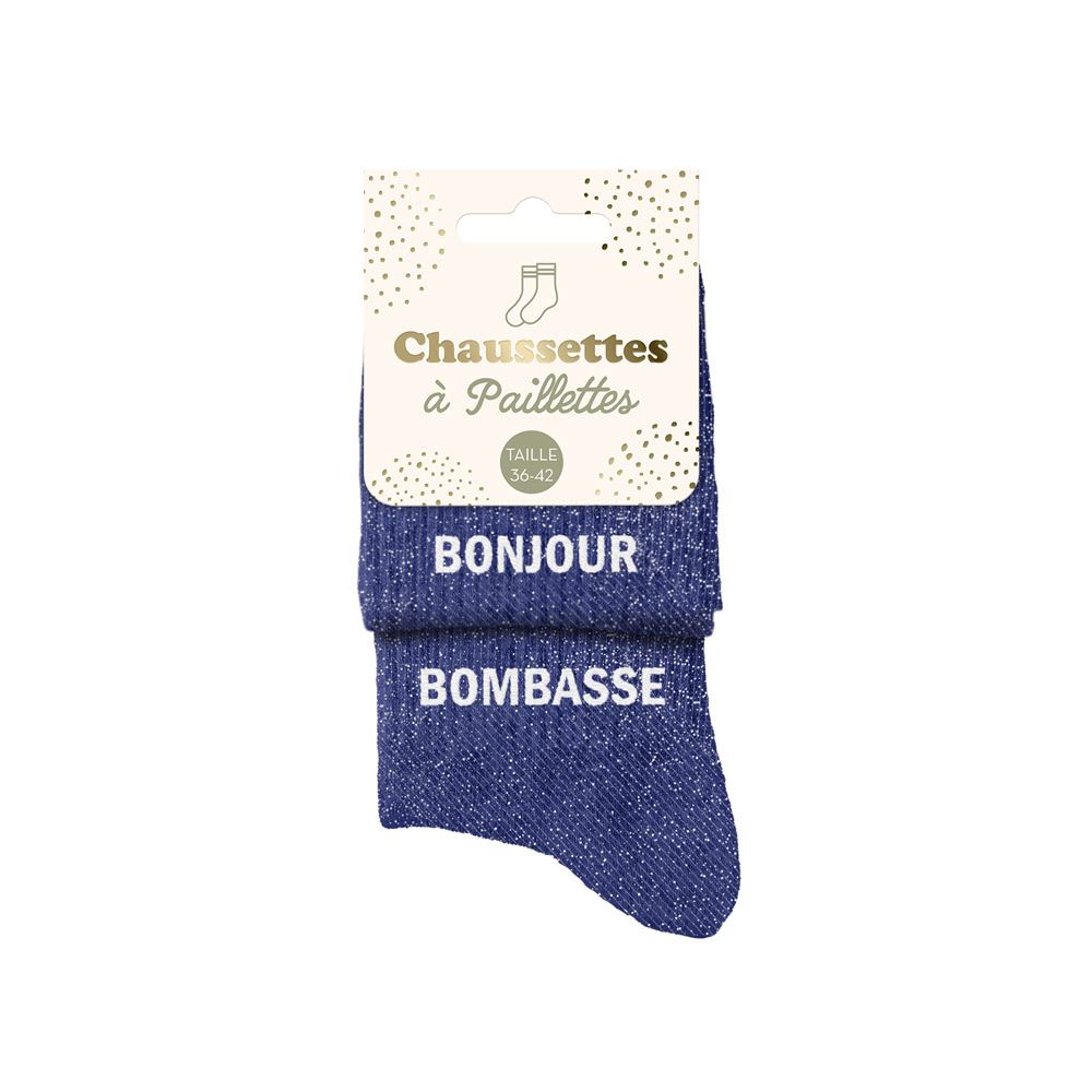 Chaussettes Paillettes Duo Bonjour Bombasse