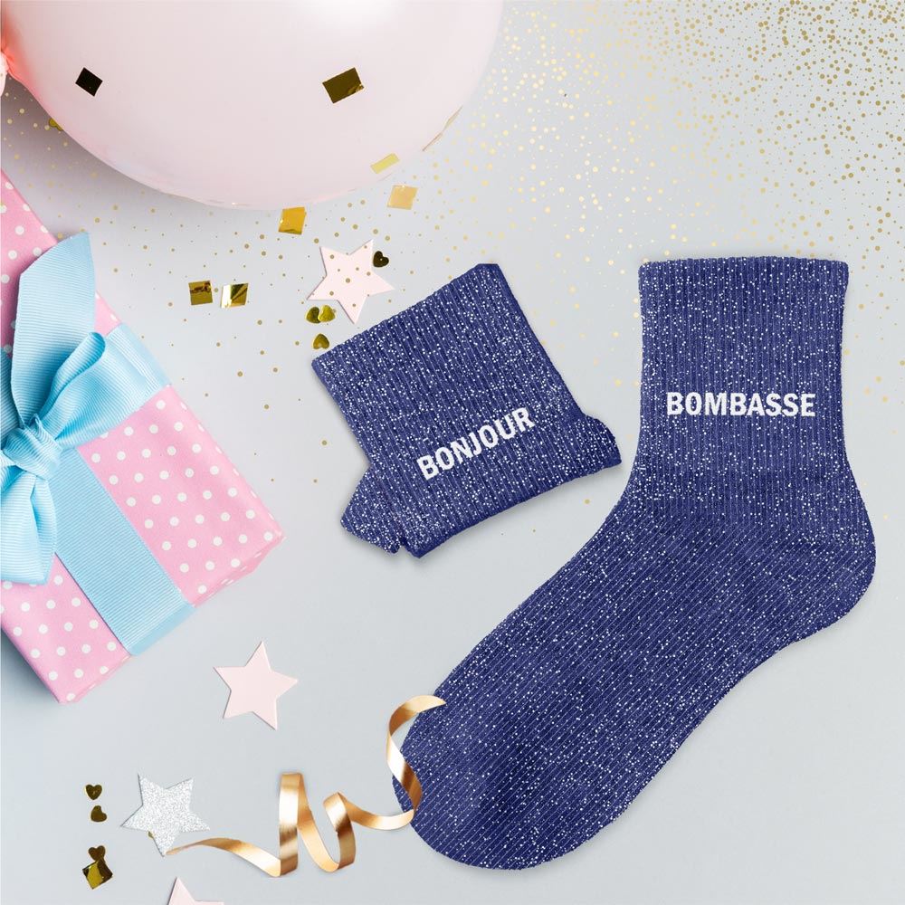 Chaussettes Paillettes Duo Bonjour Bombasse