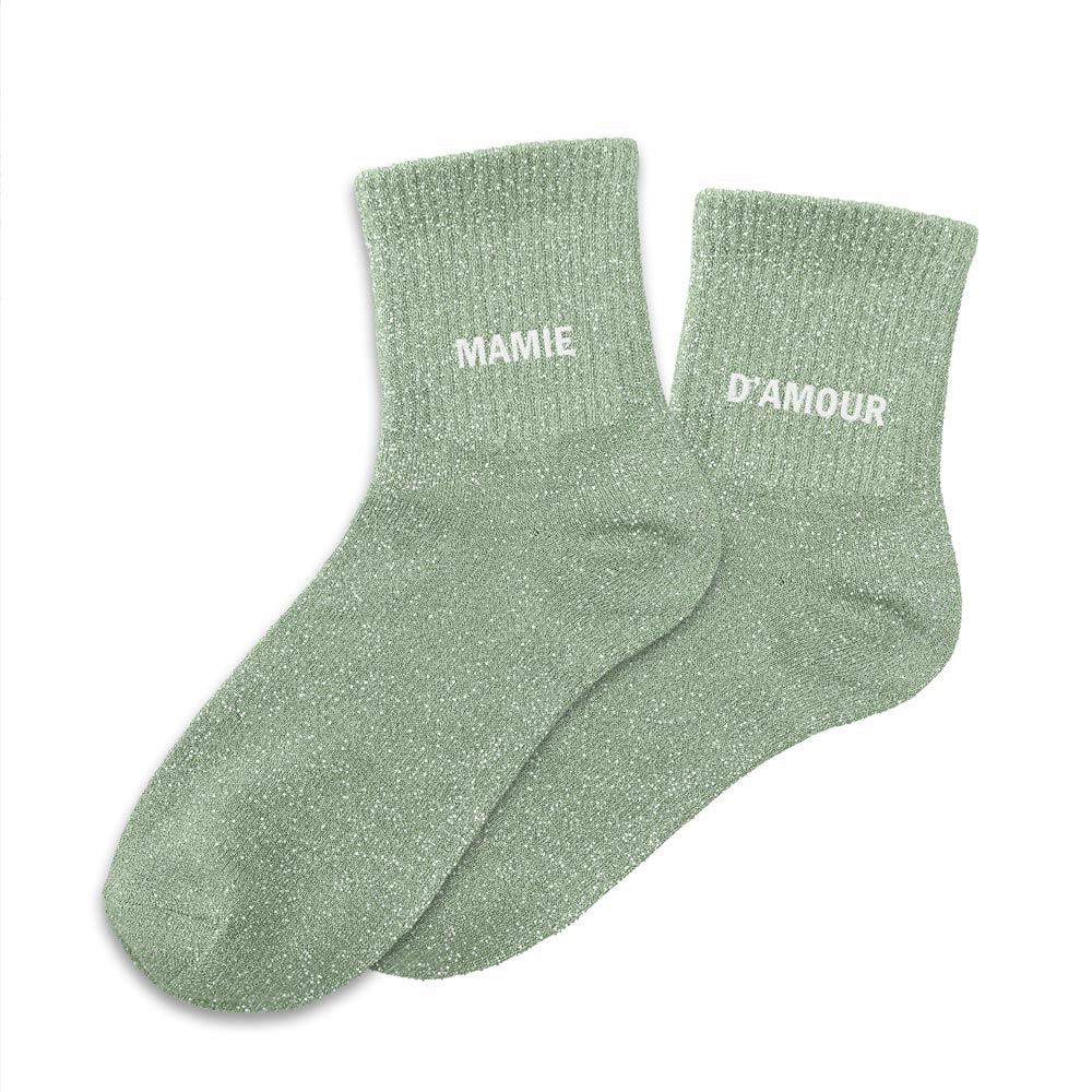 Chaussette paillette duo mamie d'amour