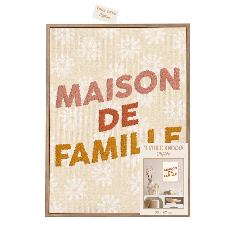 Toile tuftée Maison de famille
