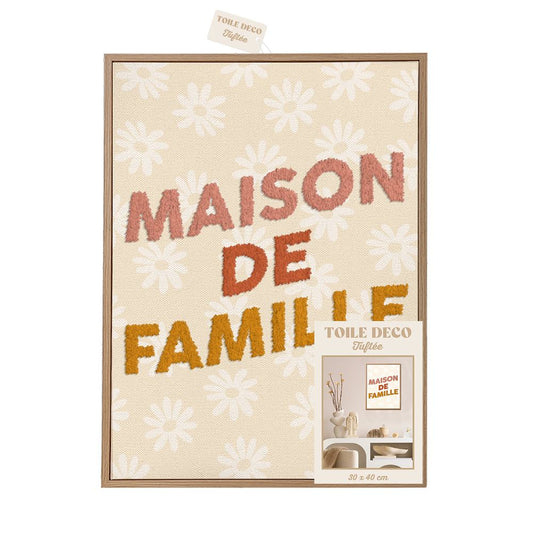 Toile tuftée Maison de famille