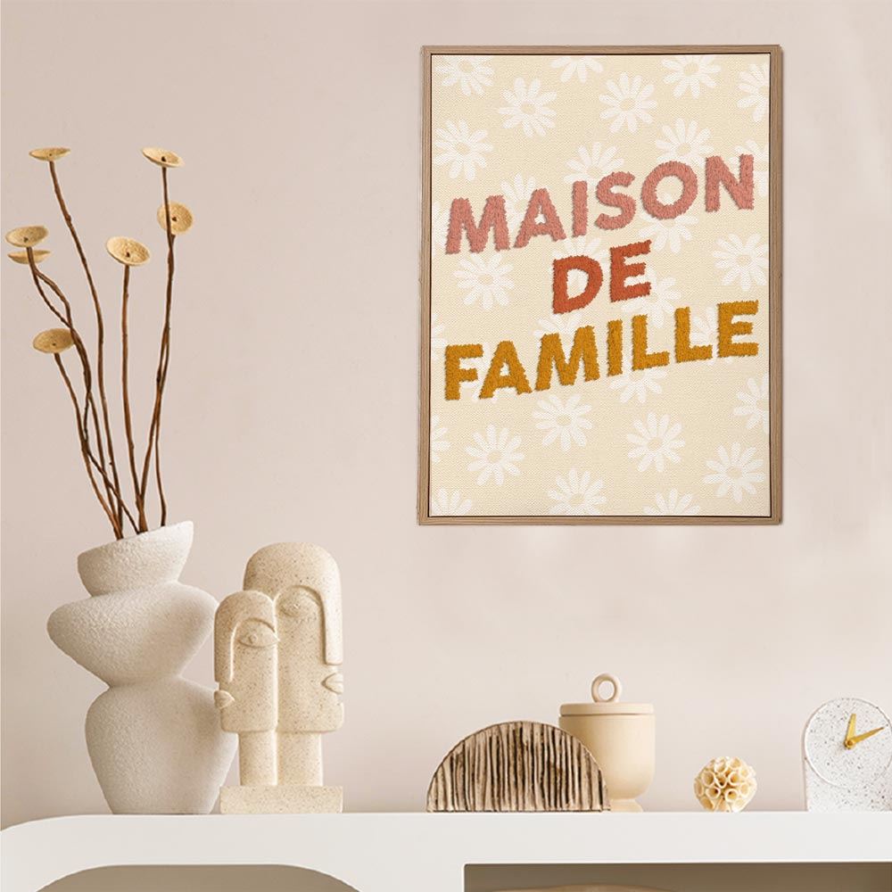Toile tuftée Maison de famille