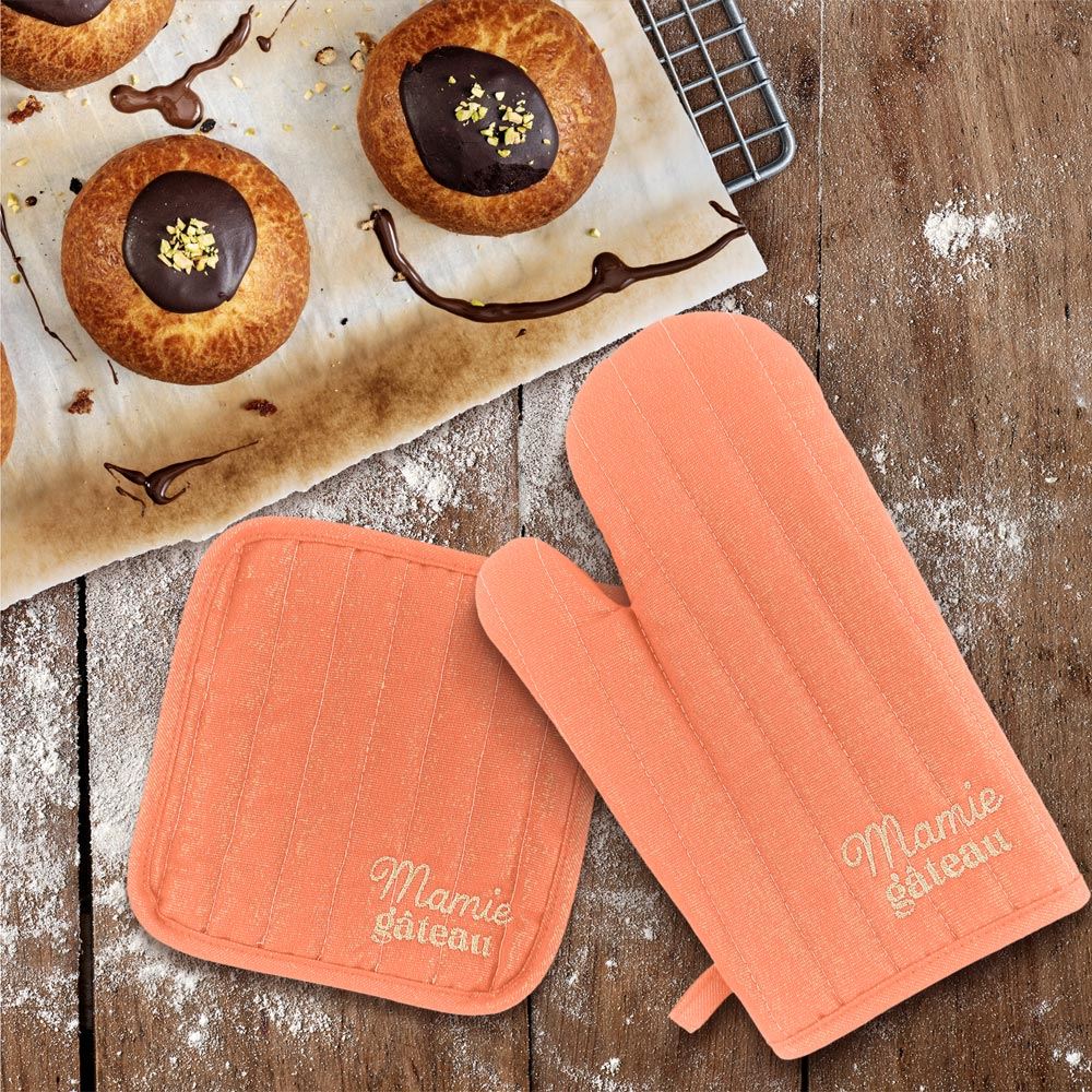 Set gant manique mamie