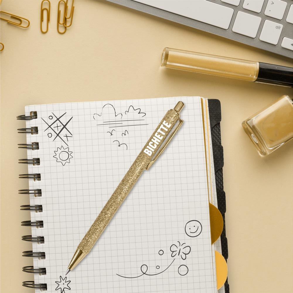 Stylo paillette bichette