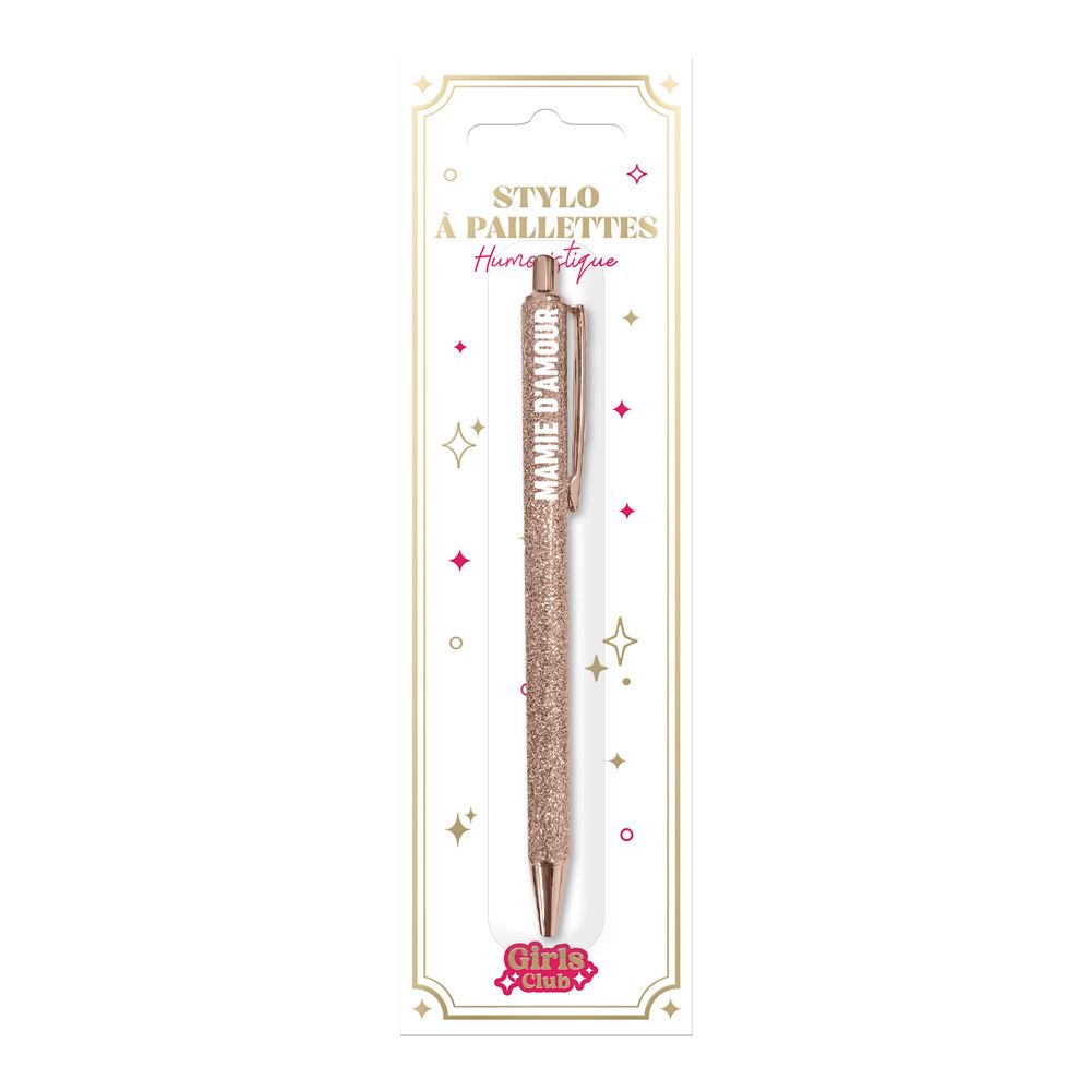 Stylo paillettes mamie