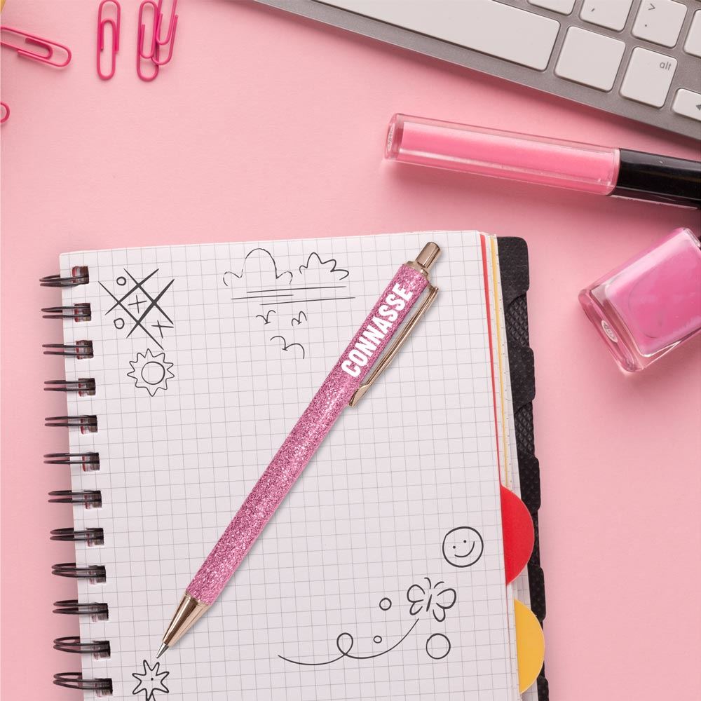 Stylo paillette connasse