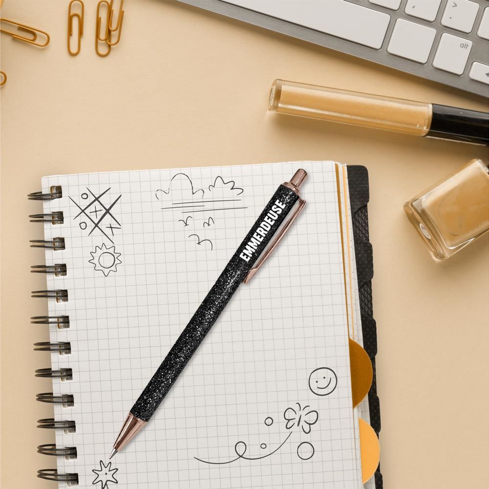 Stylo paillettes emmerdeuse