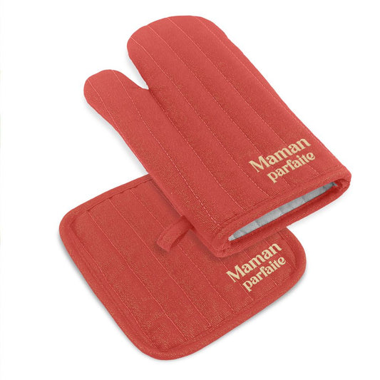Set gant manique paillette maman