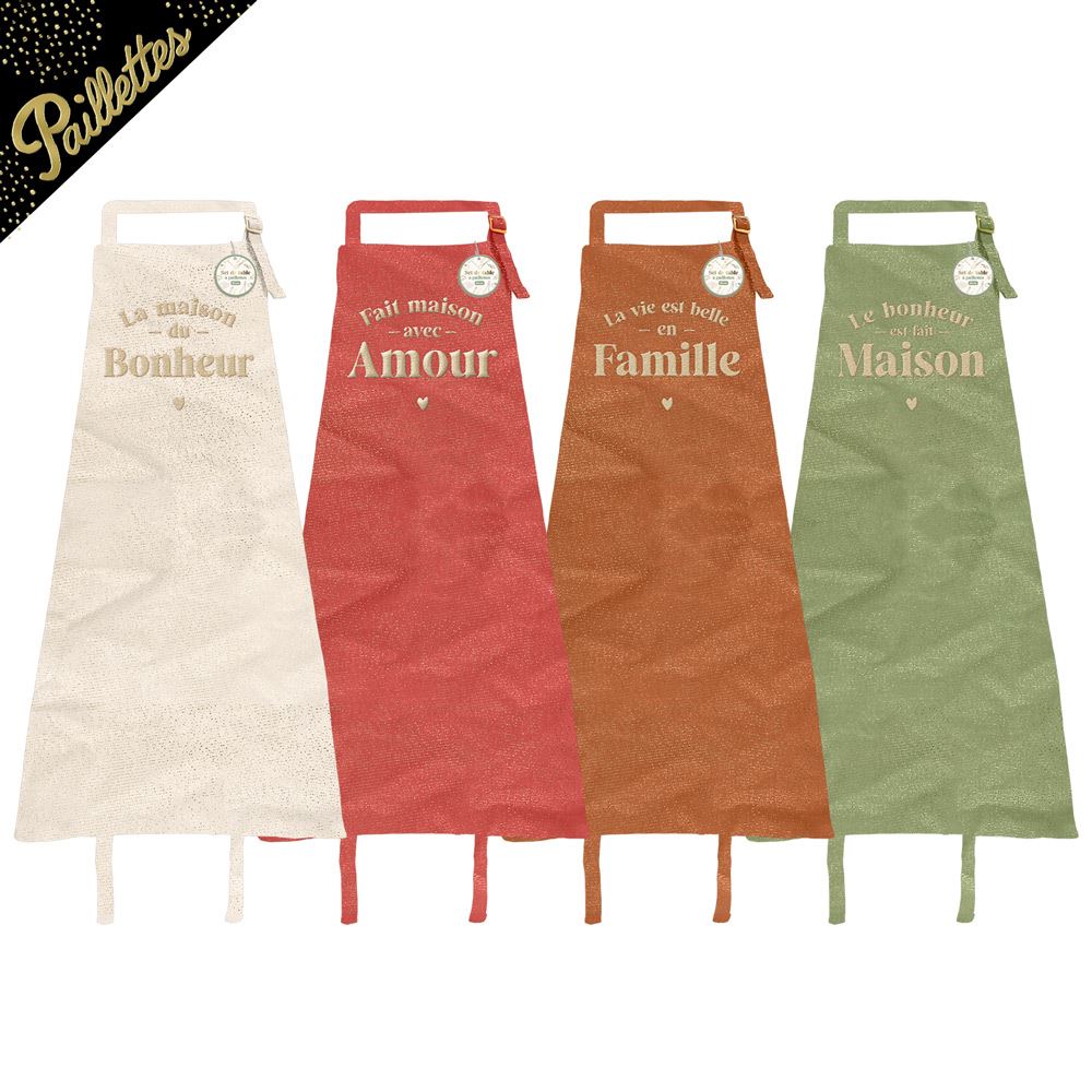 Tablier femme paillette