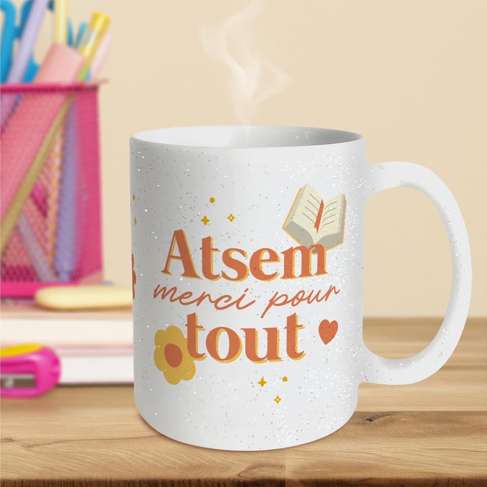 Mug paillette ATSEM