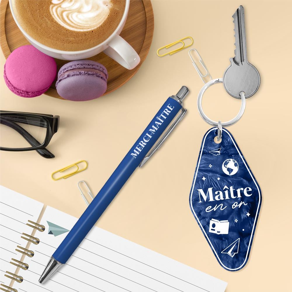 Coffret stylo porte clés maître