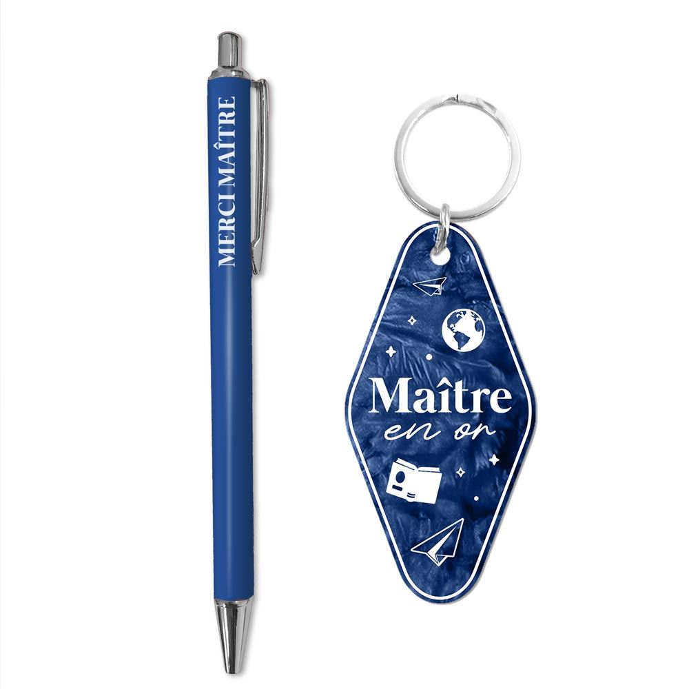 Coffret stylo porte clés maître