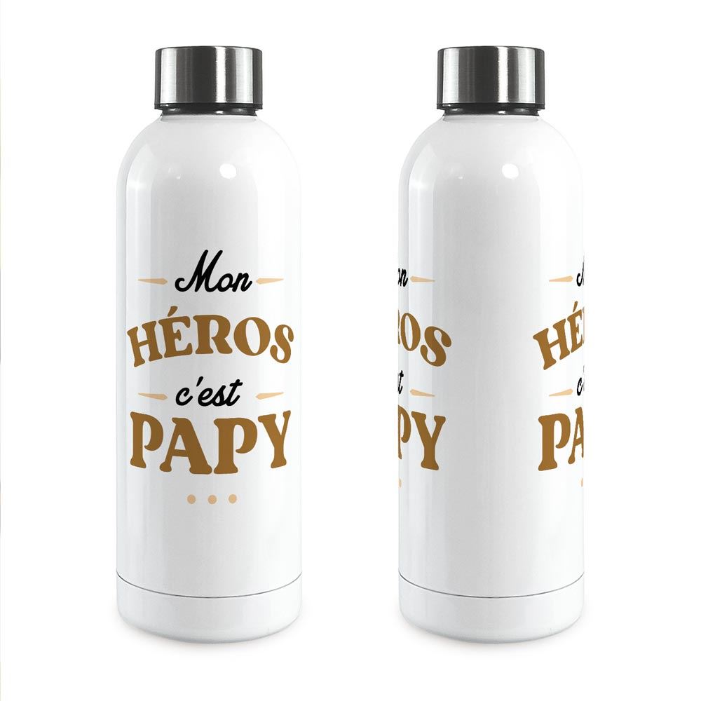 Bouteille isotherme mon héros c'est papy