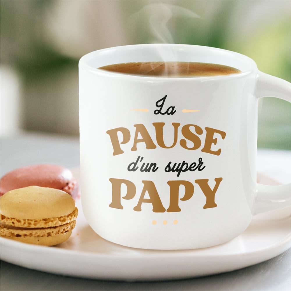 Grand mug La pause d’un Super Papy