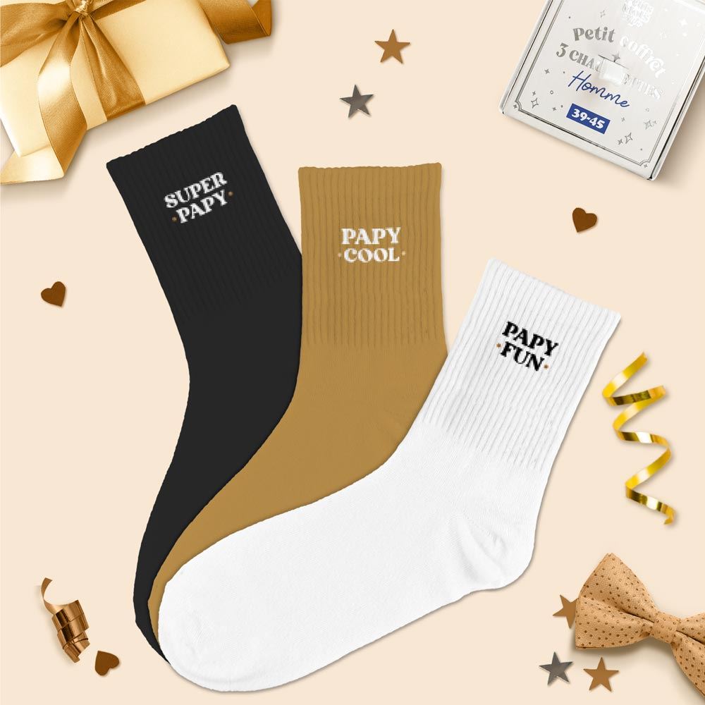 Coffret trio chaussettes Papy