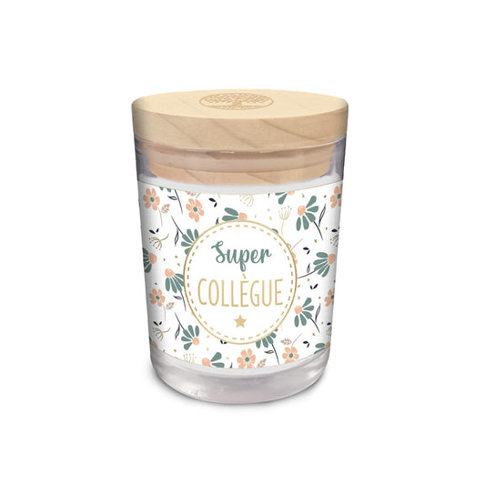 Bougie Verre "Super Collegue"