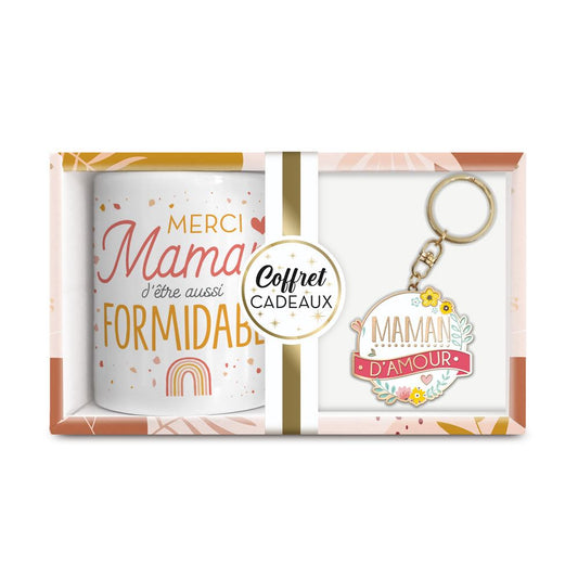 Coffret Mug Porte Clés "Maman D'Amour"