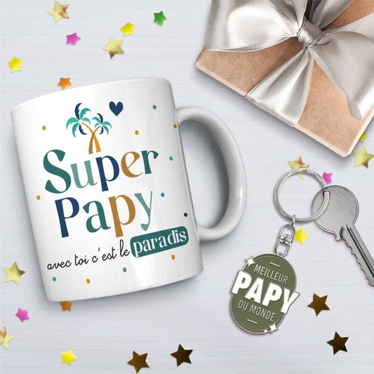 Coffret mug et porte-clé Meilleur Papy