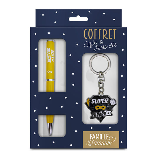 COFFRET STYLO ET PORTE CLÉS PAPY