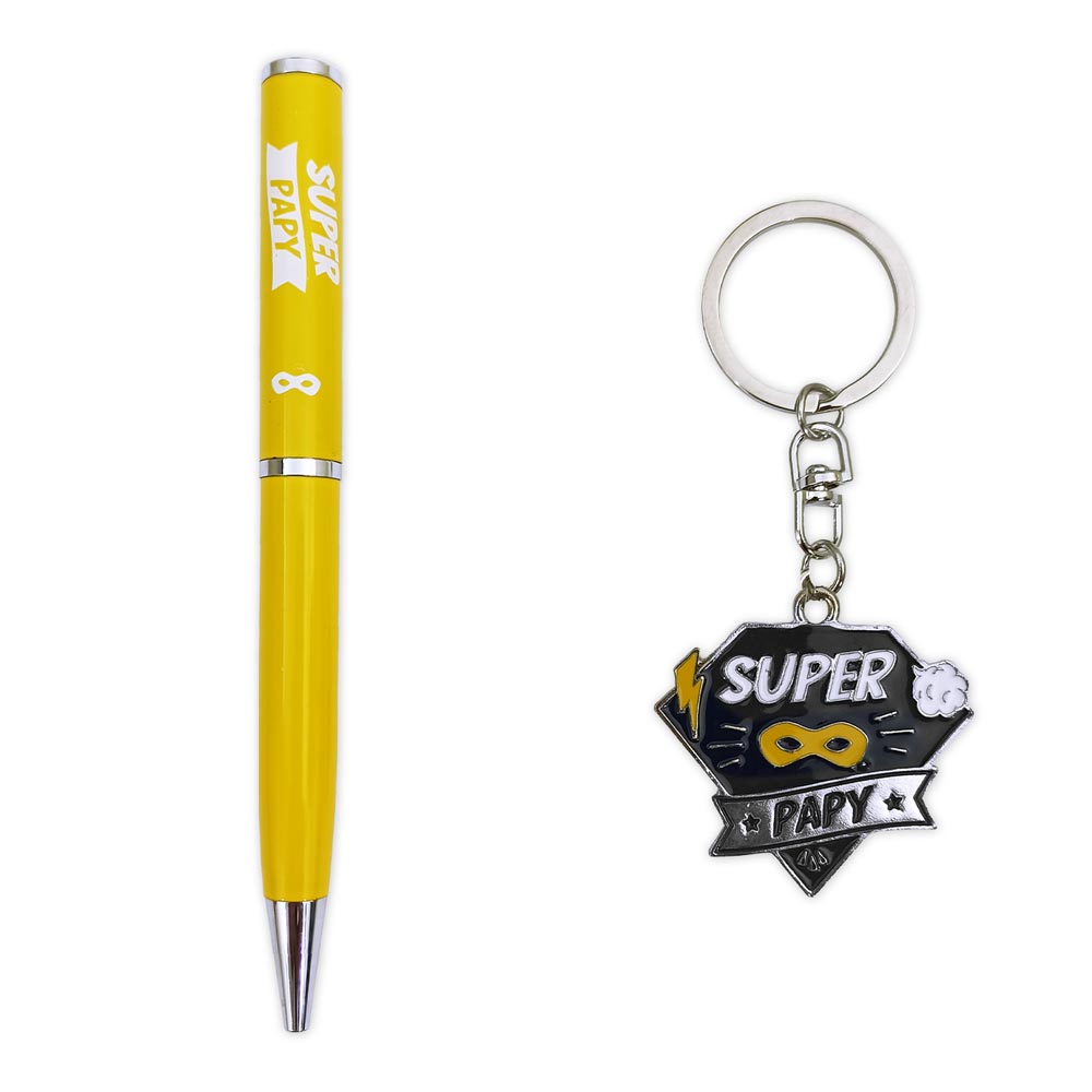 COFFRET STYLO ET PORTE CLÉS PAPY