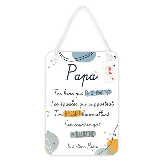 Plaque déco métal papa