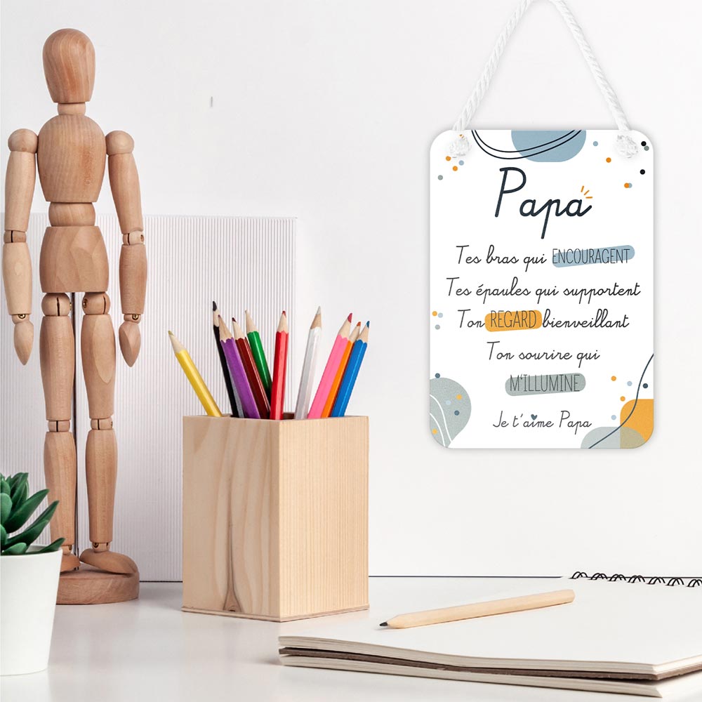 Plaque déco métal papa