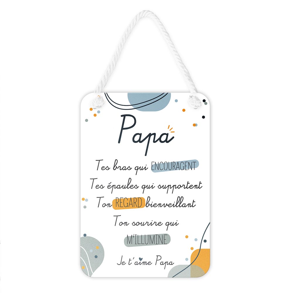 Plaque déco métal papa