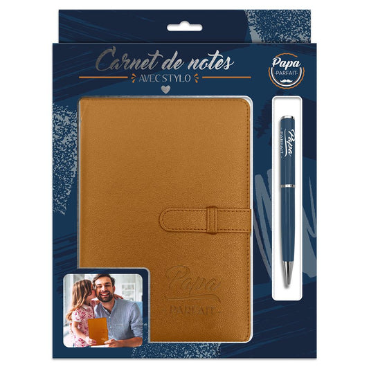 Coffret Carnet Notes+Stylo Papa