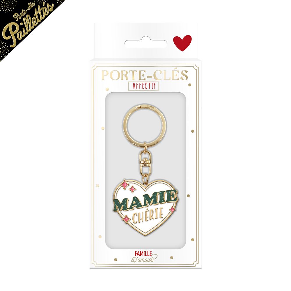 Porte clés mamie chérie
