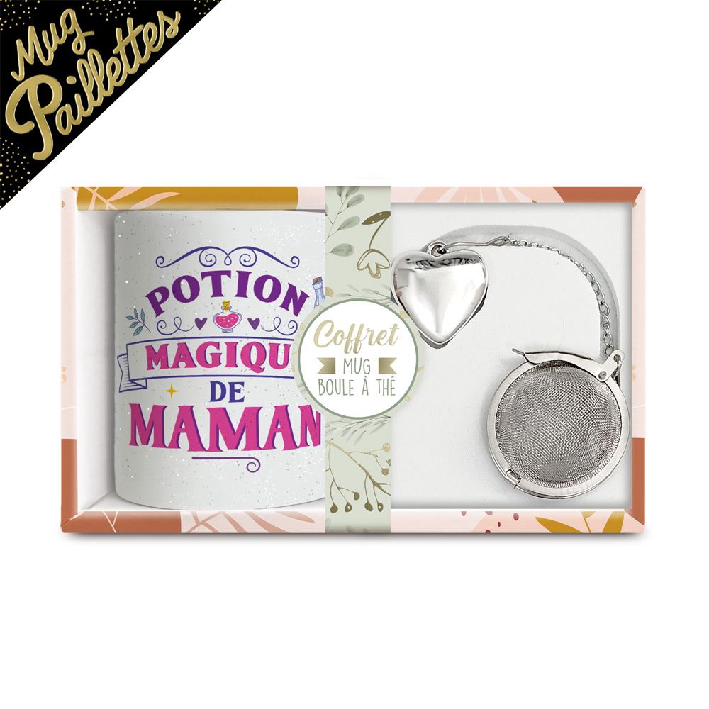 Coffret mug boule à thé maman