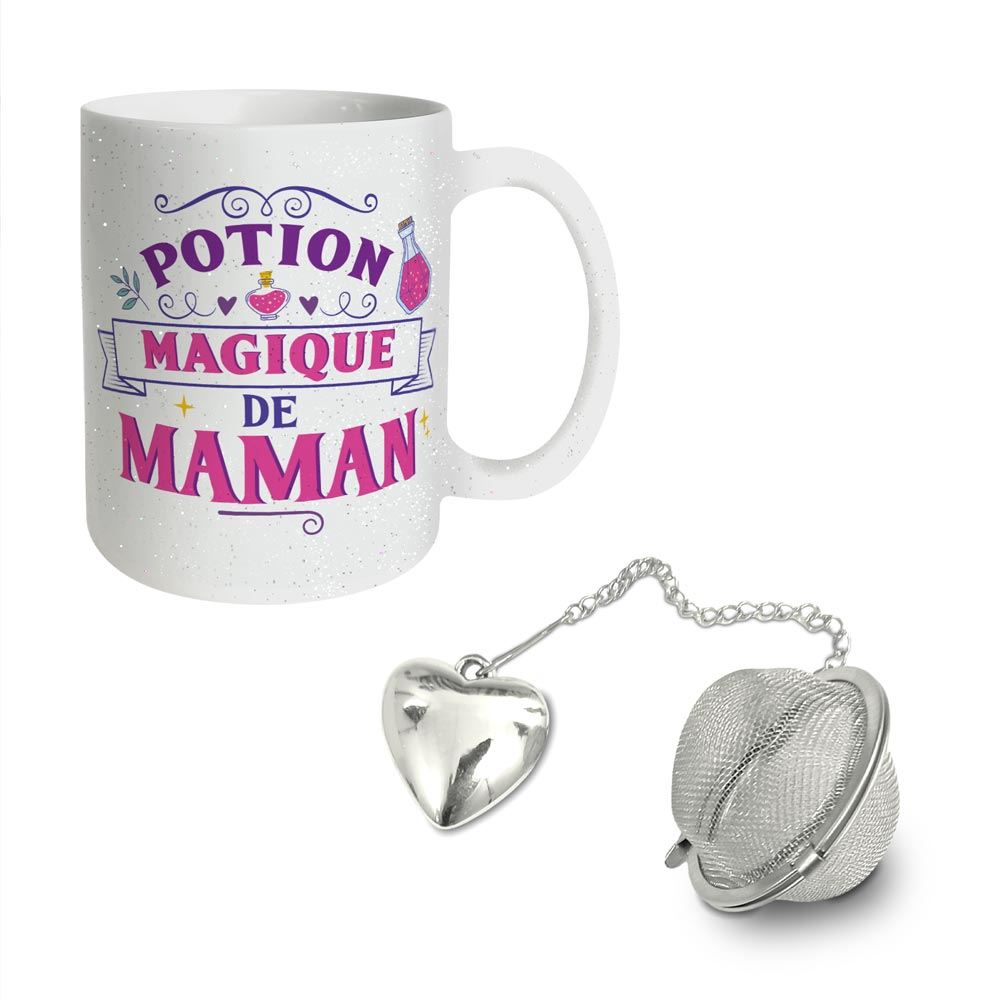 Coffret mug boule à thé maman