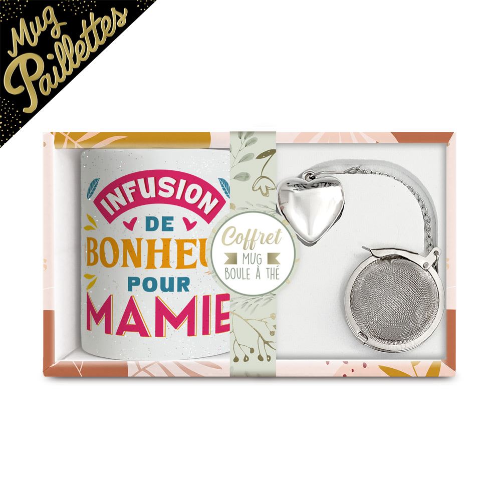 Coffret mug thé mamie