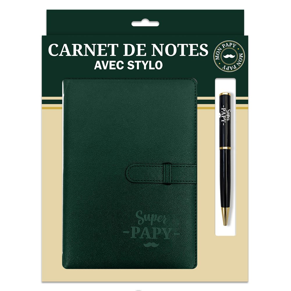 Coffret carnet et stylo papy