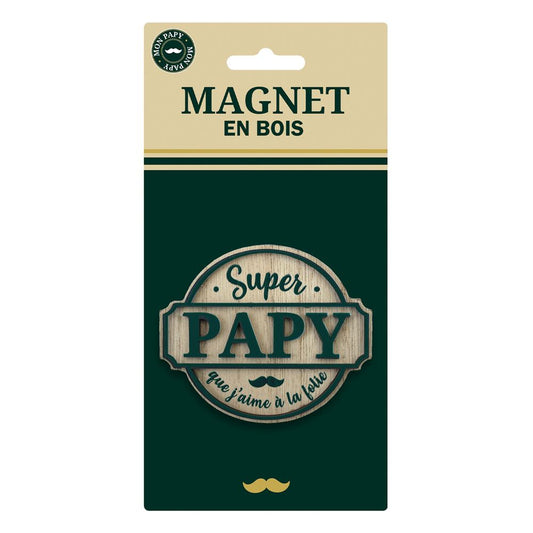 MAGNET EN BOIS SUPER PAPY