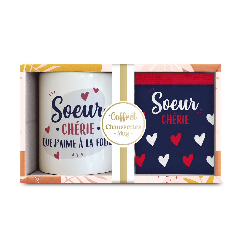 Mug Chaussettes "Soeur Cherie"