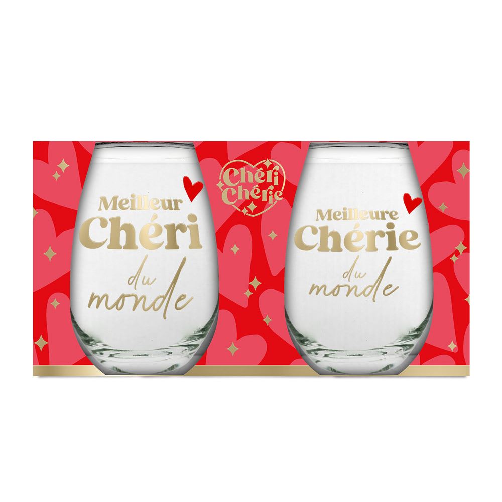 Coffret verre saint valentin