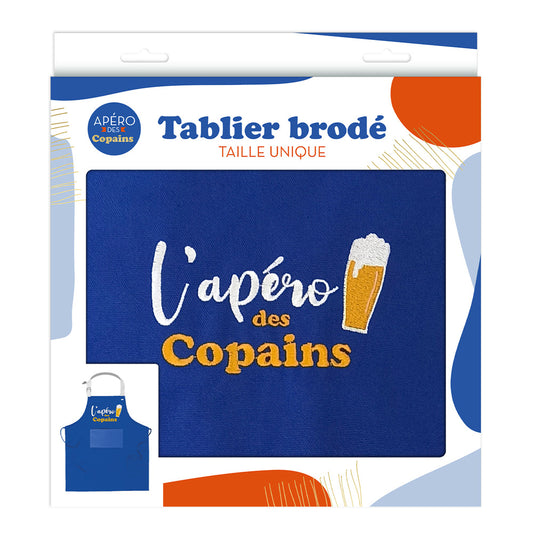 Tablier Brodé Apéro Des Copains