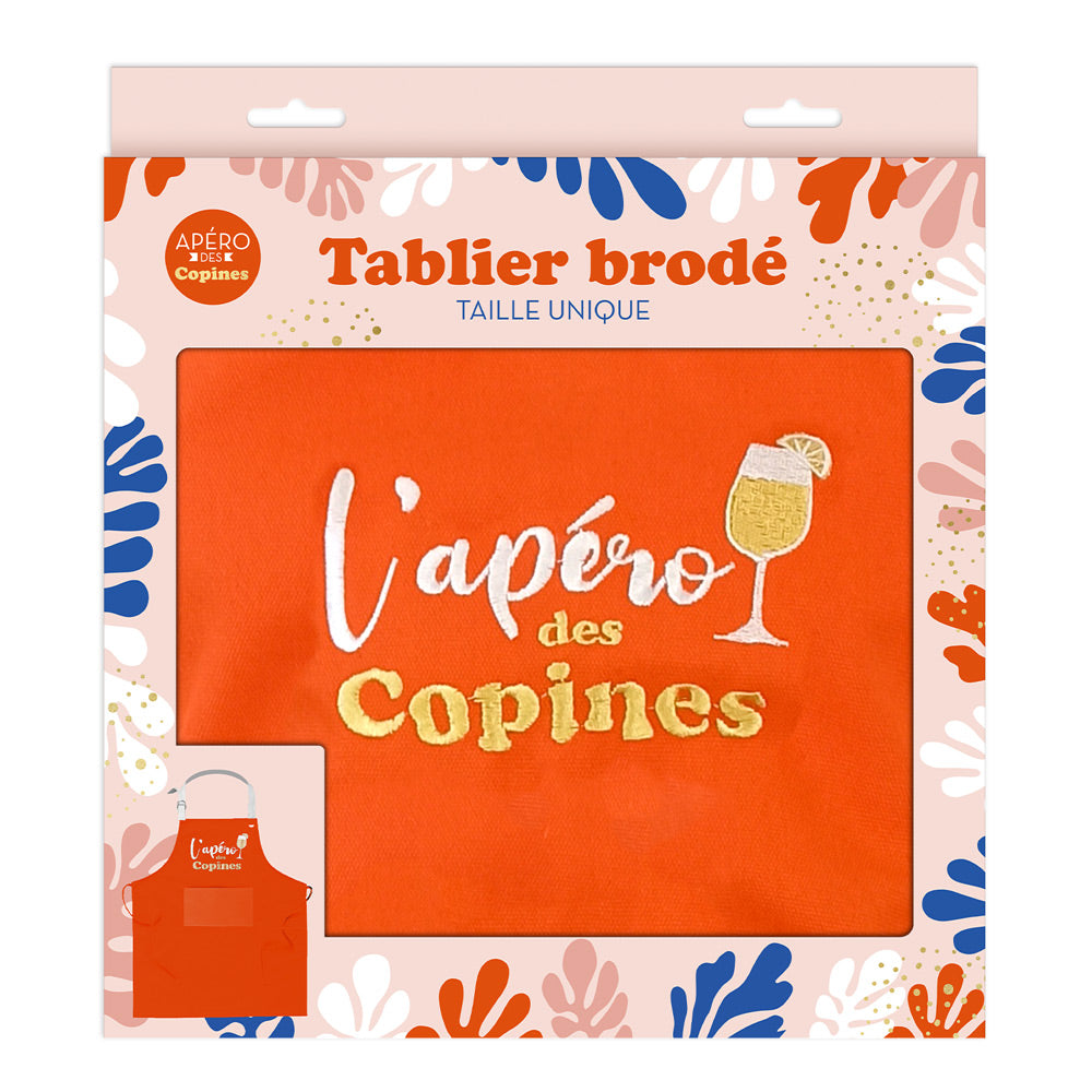 Tablier Brodé Apéro Des Copines