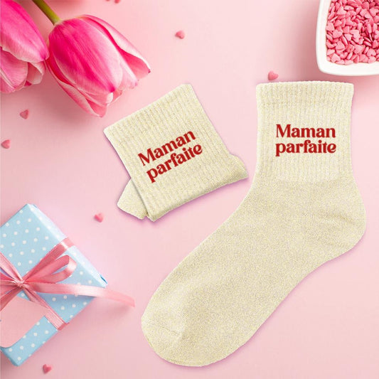 Chaussette paillette maman parfaite